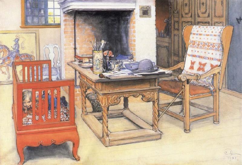 Carl Larsson Peek-a-Bool oil painting image